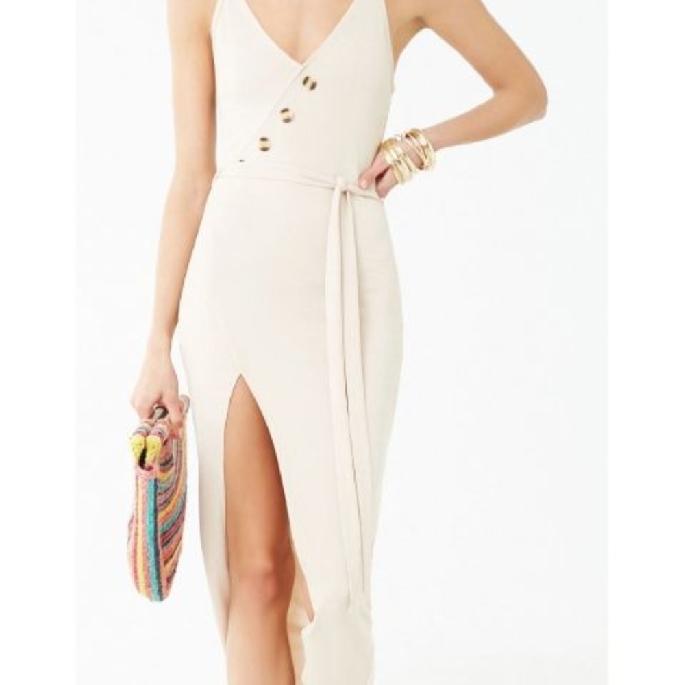 Ribbed Surplice Mini Dress